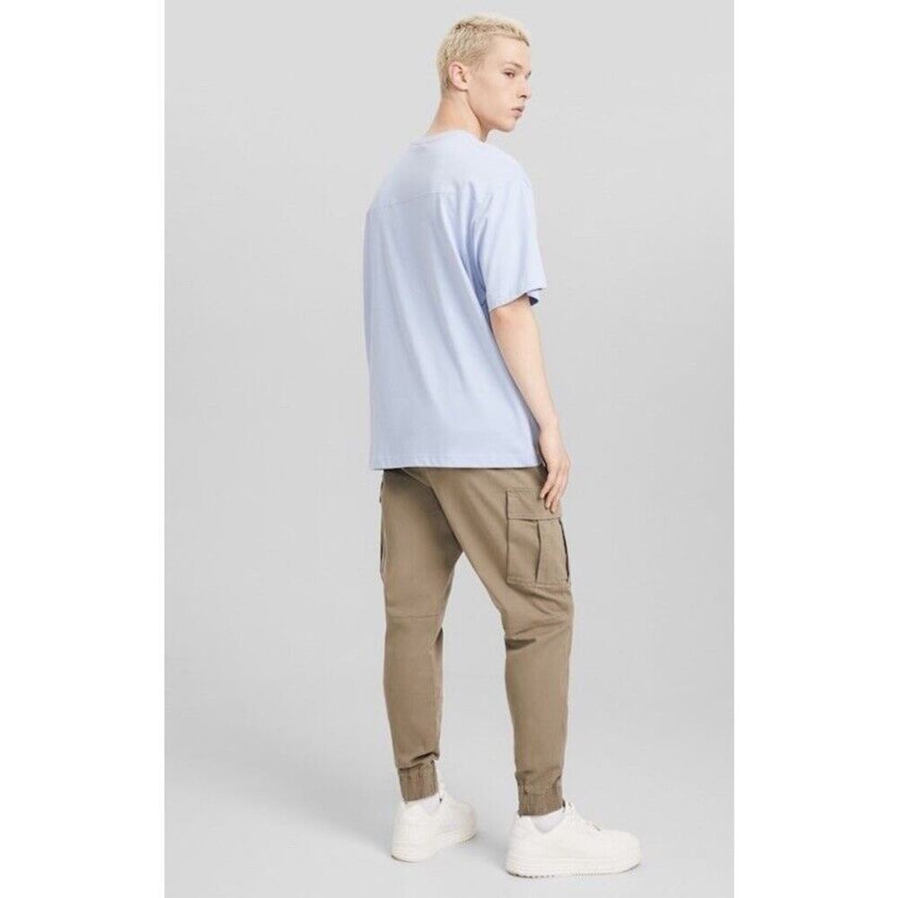 Bershka Cargo Joggers Men Size M 38 Trousers Pants Gorpecore Safari Cotton NWT - Picture 3 of 13
